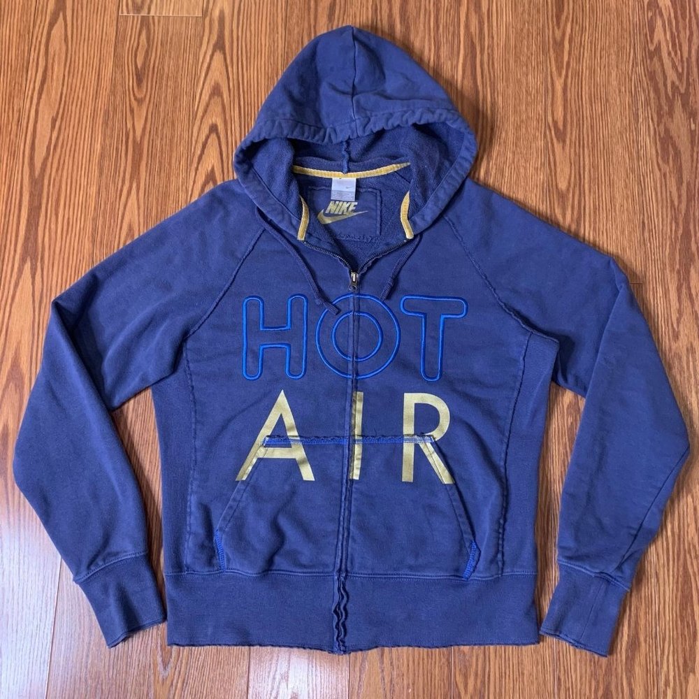 Nike Womens Large Vintage 2000s Y2K Hot Air Zip‎ Hoodie